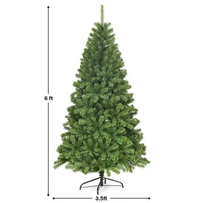 Tangkula Artificial Christmas Tree PVC Hinged Spruce Xmas Tree with Branch Tips 5 Tangkula Artificial Christmas Tree PVC Hinged Spruce Xmas Tree with Branch Tips - Image 3
