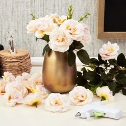 Bright Creations Juvale 50-Pack Champagne Artificial Flower Heads, Stemless Silk Cloth Roses for Wall Decor, Wedding Receptions, Faux Bouquets, Spring Decor, 3 Inch 12 Bright Creations Juvale 50-Pack Champagne Artificial Flower Heads, Stemless Silk Cloth Roses for Wall Decor, Wedding Receptions, Faux Bouquets, Spring Decor, 3 Inch -Northlight Christmas Store GUEST c7e1eb45 4e1b 4185 b44f 9b8d3f047566