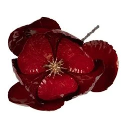 Northlight 23" Red and Brown Magnolia Artificial Christmas Stem
