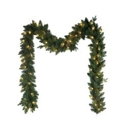 Kurt S. Adler Kurt Adler Kurt Adler 9-Foot Pre-Lit Warm White LED Jackson Pine Garland