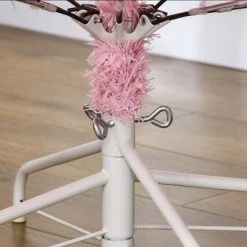 HOMCOM Artificial Christmas Tree Holiday Decoration with Auto Open, Steel Base, Wide Shape, Pink -Northlight Christmas Store GUEST c9b2692d d0ea 4cd3 bf88 36612ed99021