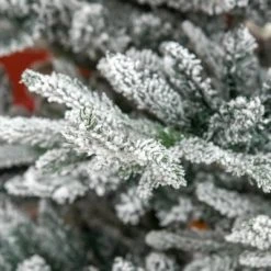 HOMCOM 8 Foot Pine Snow Flocked Artificial Christmas Tree with 1479 Realistic Cedar Branches, Auto Open, Home Holiday Decoration, Green -Northlight Christmas Store GUEST c9fd6f40 1895 4154 802d b6511e5b8474