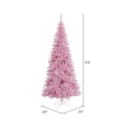 Vickerman Pink Fir Slim Artificial Christmas Tree
