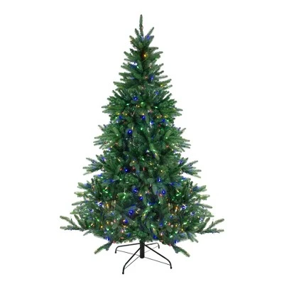 Northlight 6.5' Prelit Artificial Christmas Tree Noble Fir - Dual Lights 3 Northlight 6.5' Prelit Artificial Christmas Tree Noble Fir - Dual Lights