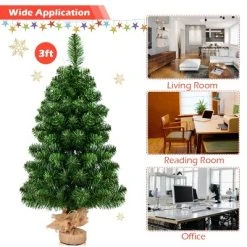 Costway 3Ft Artificial PVC Christmas Tree Tabletop Season Decoration -Northlight Christmas Store GUEST cac75678 8f54 4d25 bd2c 8336b658020f