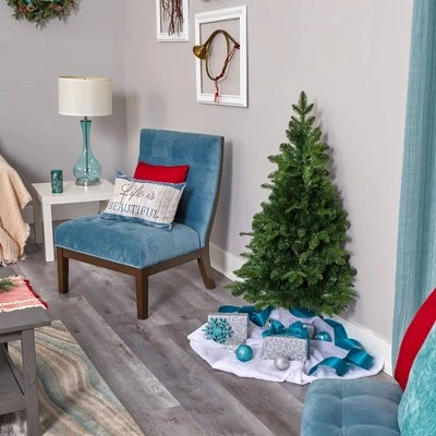 4ft Nearly Natural Pre-Lit LED Grand Teton Spruce Flat Back Artificial Christmas Tree Clear Lights 11 4ft Nearly Natural Pre-Lit LED Grand Teton Spruce Flat Back Artificial Christmas Tree Clear Lights - Image 9