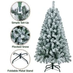 Yaheetech Frosted Artificial Christmas Tree Frosted Artificial Christmas Tree, Green -Northlight Christmas Store GUEST cc434796 c867 4a33 bde2 f68a9b1237e3
