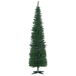 HOMCOM 82.75" Slim Noble Fir Unlit Artificial Christmas Tree with Realistic Branches and 499 Tips -Northlight Christmas Store GUEST cd1d8433 7815 48ac 89de 5725445bcb9a