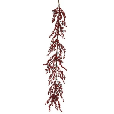 Vickerman 60" Mixed Red Gooseberry Berry Artificial Christmas Garland, Unlit 3 Vickerman 60" Mixed Red Gooseberry Berry Artificial Christmas Garland, Unlit