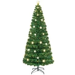 Tangkula 4/5/6/7 FT Artificial Christmas Tree Prelit Fiber Optic Xmas Tree w/ Warm White Lights 8 Light Modes -Northlight Christmas Store GUEST cf71e88a 8938 40a6 b05d c6d2e7dfc5b7