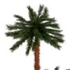 Home Heritage Prelit Artificial Tropical Christmas Holiday Palm Tree, White Incandescent Lights and Stand