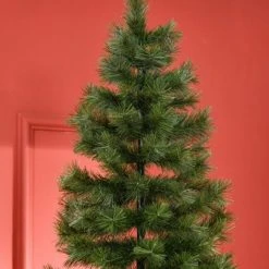 HOMCOM 8 Foot Pine Artificial Christmas Tree, Slim Pencil Xmas Tree with 952 Realistic Branches, Steel Base, Auto Open, Green 11 HOMCOM 8 Foot Pine Artificial Christmas Tree, Slim Pencil Xmas Tree with 952 Realistic Branches, Steel Base, Auto Open, Green -Northlight Christmas Store GUEST d03c9ef1 ba7c 435e a4aa 0ed94acc0b30