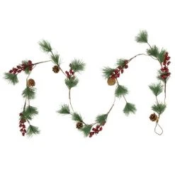 Northlight 6.5' Pre-Lit Pine and Berry Artificial Christmas Garland, Warm White LED Lights 7 Northlight 6.5' Pre-Lit Pine and Berry Artificial Christmas Garland, Warm White LED Lights -Northlight Christmas Store GUEST d0fda7f7 4c63 468c 9fe5 3b17b4f2620c