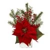 Nearly Natural 14-in Poinsettia, Pine and Berries in Vase Artificial Arrangement -Northlight Christmas Store GUEST d1348ec2 d327 40bb acf9 05f0ec0eea4c