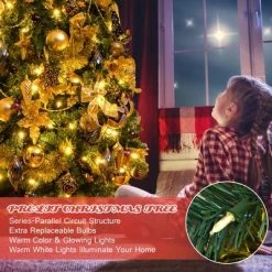 Costway 7.5FT Pre-Lit Artificial Christmas Tree 1100 Tips w/140 Ornaments and 250 Lights 16 Costway 7.5FT Pre-Lit Artificial Christmas Tree 1100 Tips w/140 Ornaments and 250 Lights -Northlight Christmas Store GUEST d1e269b0 60ef 4a43 8abf 04554bed5b98