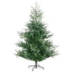 HOMCOM Artificial Christmas Tree Home Holiday Decoration with Auto Open, Steel Base, Wide Shape -Northlight Christmas Store GUEST d25fc9bc 815b 4fe1 9c59 e992e39cb4b1