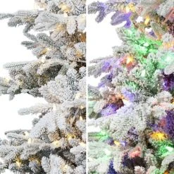 Puleo 7' Pre-Lit LED Flocked Full Utah Fir Artificial Christmas Tree Color Select Lights -Northlight Christmas Store GUEST d2c87997 db3e 4aed b0e3 1d9760bb64f7