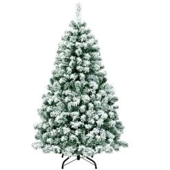 Costway 4.5Ft Pre-Lit Premium Snow Flocked Hinged Artificial Christmas Tree w/200 Lights -Northlight Christmas Store GUEST d435a015 216c 48d2 9f1e 490468c89cc8