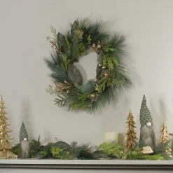 Northlight 5' Leaves, Berry and Cedar Artificial Christmas Garland - Unlit