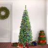 National Tree Company First Traditions 6' Pre-Lit LED Sagamore Slim Artificial Christmas Tree Multicolor Lights