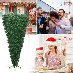 Costway 7Ft Unlit Upside Down Artificial Christmas Tree with 1000 Branch Tips Holiday -Northlight Christmas Store GUEST d81a7f63 250f 48ea 9b1d 183bb654fa4f