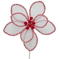 Northlight 22" Candy Cane Poinsettia Christmas Stem Spray -Northlight Christmas Store GUEST d85d38e4 1c6c 4518 b0e9 0a6bd280e351
