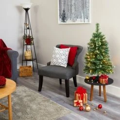 3ft Nearly Natural Pre-Lit LED Wisconsin Snow Tip Pine Artificial Christmas Tree Clear Lights -Northlight Christmas Store GUEST d883bc8c f320 4559 a35a 744178087352