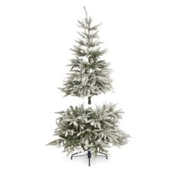 Home Heritage Snowy Abies Pine Prelit Flocked Artificial Christmas Tree, Clear Dimmable Fairy Lights, Quick Set-Up, PVC Tips, Stand, Green -Northlight Christmas Store GUEST d8f38ec1 bd2e 4a69 97c1 09e3596e812c