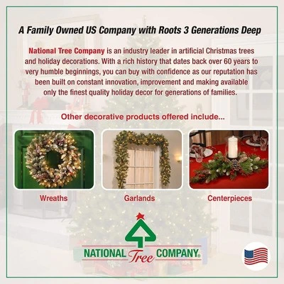 National Tree Company Tacoma Pine 12 Foot Pre-lit Slim Artificial Christmas Holiday Tree with White Lights, Metal Stand, and Easy Assembly, Green 4 National Tree Company Tacoma Pine 12 Foot Pre-lit Slim Artificial Christmas Holiday Tree with White Lights, Metal Stand, and Easy Assembly, Green - Image 2