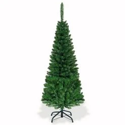 Tangkula 4.5ft Pencil Christmas Tree Pre-Lit Hinged Artificial Decoration w/ 150 Colorful Lights -Northlight Christmas Store GUEST d9a932a4 f5a4 4806 9021 1f1028ae5b96
