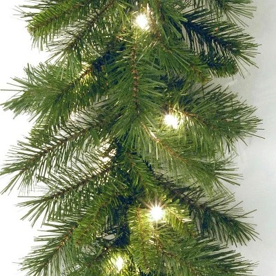 National Tree Company Pre-Lit Artificial Christmas Garland, Green, Winchester Pine, White Lights, Plug In, Christmas Collection, 9 Feet 4 National Tree Company Pre-Lit Artificial Christmas Garland, Green, Winchester Pine, White Lights, Plug In, Christmas Collection, 9 Feet - Image 2