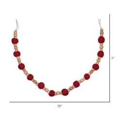 Vickerman 72" Wood and Felt Pom Pom Garland -Northlight Christmas Store GUEST d9db9982 a4a4 43db 9084 b12daff452e0