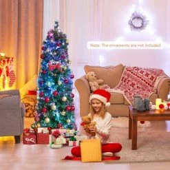 Tangkula 5/6/7/8 FT Fiber Optic Artificial Christmas Tree Prelit Pencil Christmas Tree with 361/517/697/889 Branch Tips Foldable Metal Stand 16 Tangkula 5/6/7/8 FT Fiber Optic Artificial Christmas Tree Prelit Pencil Christmas Tree with 361/517/697/889 Branch Tips Foldable Metal Stand -Northlight Christmas Store GUEST d9e13617 b757 40d1 a3d2 b0adf4b8b2c9