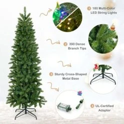 Costway 5FT Pre-Lit Hinged Artificial Christmas Tree with 390 Tips & 180 Multicolor Lights -Northlight Christmas Store GUEST dad249e4 3168 4ef8 bf79 4162eb42494d