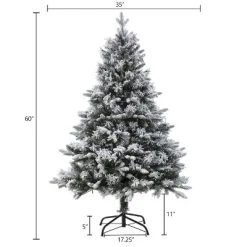 LuxenHome 5ft Pre-Lit LED Artificial Flocked Full Fir Christmas Tree 13 LuxenHome 5ft Pre-Lit LED Artificial Flocked Full Fir Christmas Tree -Northlight Christmas Store GUEST db3acee6 7b4f 4c4b 9c23 57634af3f86b