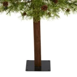 6ft Nearly Natural Pre-Lit LED Wyoming Alpine with Pinecones Artificial Christmas Tree Clear Lights -Northlight Christmas Store GUEST dbdd7463 0dd1 4e3f 8c35 6495edd3322a