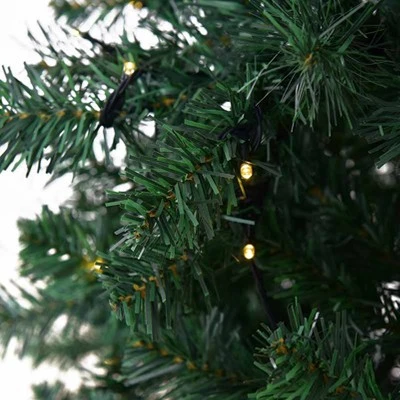 Tangkula 8'Pre-Lit Artificial Christmas Tree w/ 1438 PVC Hinged Tips and 430 LED Lights 8 Tangkula 8'Pre-Lit Artificial Christmas Tree w/ 1438 PVC Hinged Tips and 430 LED Lights - Image 6