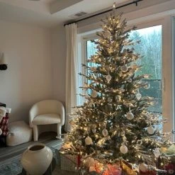 Northlight Real Touch™️ Pre-Lit Flocked Little River Fir Artificial Christmas Tree - Clear Lights - 7.5' -Northlight Christmas Store GUEST dc76cb74 77e6 4fcd b027 7dcb56123c8e