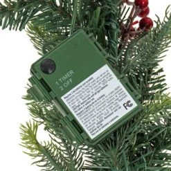 National Tree Company First Traditions Pre-Lit Christmas Garland with Red Ornaments and Berries, Warm White LED Lights, Battery Operated, 6 ft -Northlight Christmas Store GUEST dd65b6d8 a296 4ef4 9546 b7ad5274425e