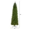 9ft Nearly Natural Pre-Lit LED Slim Mountain Pine Artificial Christmas Tree Clear Lights