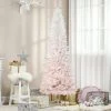 HOMCOM 70.75" Tall Unlit Pencil Fir Artificial Christmas Tree with Realistic Branches and 406 Tips, Pink and White 1 HOMCOM 70.75" Tall Unlit Pencil Fir Artificial Christmas Tree with Realistic Branches and 406 Tips, Pink and White -Northlight Christmas Store GUEST ddc9765b 3bee 43c6 85b9 67e359b7c4c2