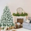 Costway 4.5FT Snow Flocked Artificial Christmas Tree Hinged w/400 Tips and Foldable Base -Northlight Christmas Store GUEST de1832cd 7672 4589 88bb 70eb1412f4fb 1