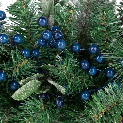 Northlight 28" Mixed Pine and Blueberries Artificial Christmas Teardrop Swag - Unlit 7 Northlight 28" Mixed Pine and Blueberries Artificial Christmas Teardrop Swag - Unlit - Image 5