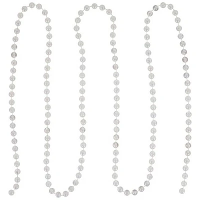 Northlight 33' x .5" Clear Iridescent Beaded Artificial Christmas Garland, Unlit 6 Northlight 33' x .5" Clear Iridescent Beaded Artificial Christmas Garland, Unlit - Image 4