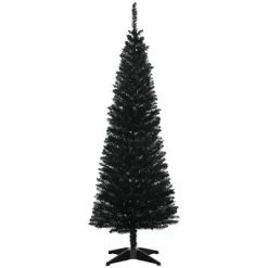 HOMCOM 59" Artificial Pencil Christmas Tree, Slim Xmas Tree with 294 Realistic Branch Tips and Foldable Metal Stand -Northlight Christmas Store GUEST dfc27154 992e 4d7b b304 b419d94e886a