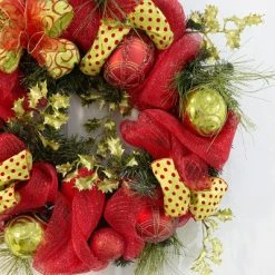 Barton 35" Christmas Hanging Garland Wreath Ornaments Leaf Bow Ribbon Door 7 Barton 35" Christmas Hanging Garland Wreath Ornaments Leaf Bow Ribbon Door -Northlight Christmas Store GUEST e0419be3 5caf 4d28 a6bb d13aa76424f3