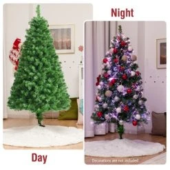 Tangkula Pre-lit Artificial Christmas Tree, Multi-Colored Fiber Optic Spruce Tree Artificial Xmas Tree -Northlight Christmas Store GUEST e0643ec9 8b53 4ae1 bdc1 57e983b727d4