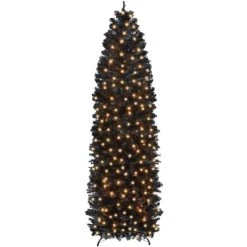 Best Choice Products Pre-Lit Black Artificial Christmas Tree, Holiday Pencil Tree w/ Metal Base -Northlight Christmas Store GUEST e0b6a700 9c40 45da 88cf 5d8e6dc458cd