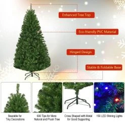 Costway Pre-Lit Artificial Christmas Tree 5Ft Hinged 150 LED Lights 13 Costway Pre-Lit Artificial Christmas Tree 5Ft Hinged 150 LED Lights -Northlight Christmas Store GUEST e2861b45 91e6 4fa1 a198 fd025a0faf3e