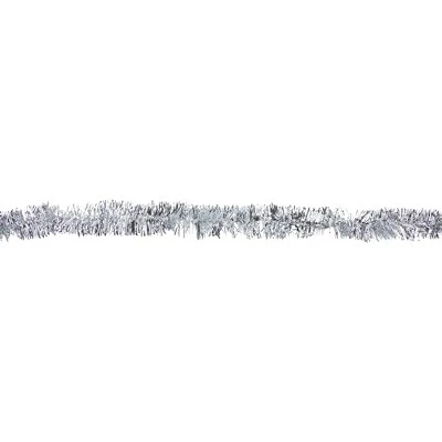 Northlight 50' x 2.5" Unlit Shiny Silver 8-Ply Foil Tinsel Christmas Garland 5 Northlight 50' x 2.5" Unlit Shiny Silver 8-Ply Foil Tinsel Christmas Garland - Image 3